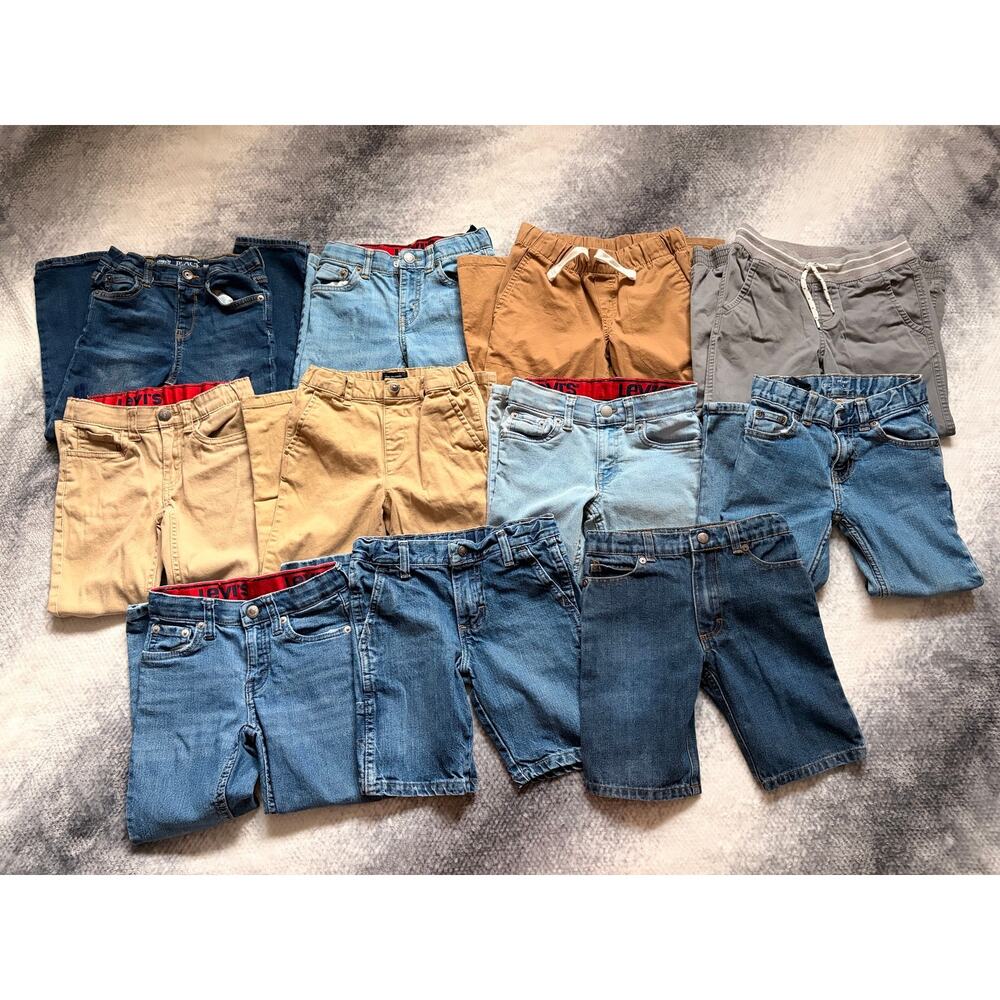 11 Piece Toddler Boys Bundle Size 5T Shorts Denim Jean Jogger Khaki Levi’s
